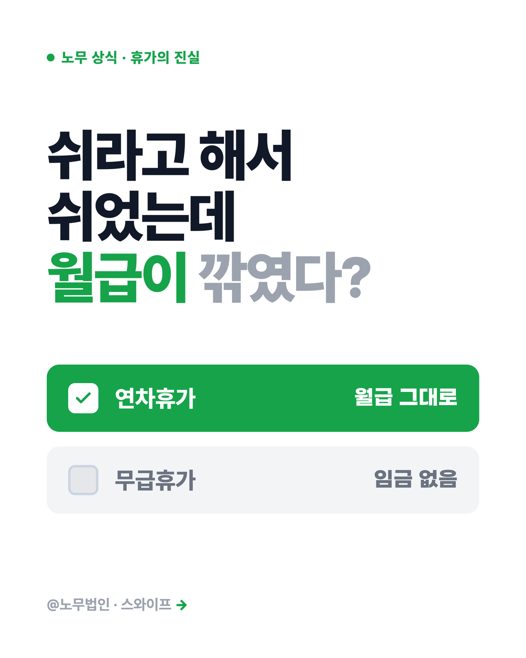 무급휴가와 연차의 관계